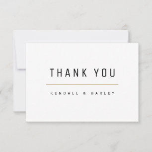 Modern Chic Typography Simple Thank You Card