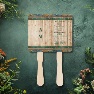 Modern Chic Vineyard Wedding  Hand Fan