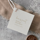 Modern Chic Vintage Gold Love is Sweet Wedding Favour Tags<br><div class="desc">These modern chic vintage gold love is sweet wedding favour tags are perfect for a simple wedding. The neutral boho design features rustic unique and stylish bohemian typography in a minimal gold and ivory cream colour.

Customise these tags with your names and wedding date.</div>