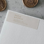 Modern Chic Vintage Gold Return Address Labels<br><div class="desc">These modern chic vintage gold return address labels are perfect for a simple wedding. The neutral boho design features rustic unique and stylish bohemian typography in a minimal gold and ivory cream colour. These labels can be used for a wedding, bridal shower, Christmas cards, special event or any time you...</div>
