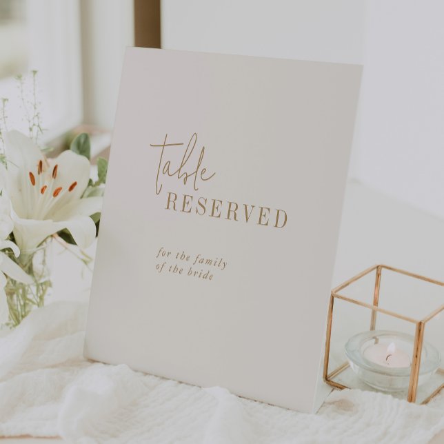 Modern Chic Vintage Gold Table Reserved Sign (Creator Uploaded)