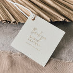 Modern Chic Vintage Gold Thank You Wedding Favour Tags<br><div class="desc">These modern chic vintage gold thank you wedding favour tags are perfect for a simple wedding. The neutral boho design features rustic unique and stylish bohemian typography in a minimal gold and ivory cream colour. Customise these tags with your names and wedding date. Change the wording to suit any event....</div>