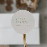 Modern Chic Vintage Gold Wedding Envelope Seals<br><div class="desc">These modern chic vintage gold wedding envelope seals are perfect for a simple wedding. The neutral boho design features rustic unique and stylish bohemian typography in a minimal gold and ivory cream colour.

Personalise the label with the names of the couple and the wedding date.</div>