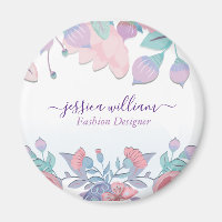 Modern Chic Watercolor Blue Hydrangeas Floral  