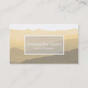 Modern & Chic Watercolor Mountain Business Card