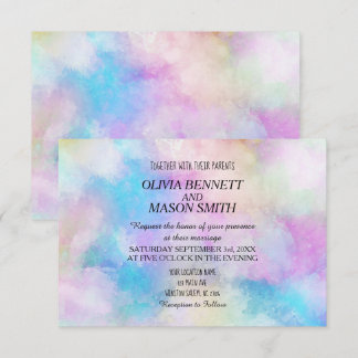 Modern Chic Watercolor Wedding Invitation