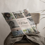 Modern Chic WE LOVE YOU Mum Family Photo Collage Cushion<br><div class="desc">We love you,  Mum: For the Best Mum Ever in your life a modern,  trendy Instagram family photo collage throw pillow with modern script typography and your personal name and message. This is the blush pink version.</div>