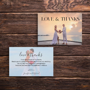 modern chic wedding 2 photos  thank you wedding card