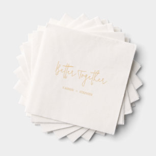 Modern Chic Wedding Foil Napkins