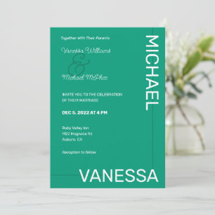 Modern Chic Wedding  Invitation