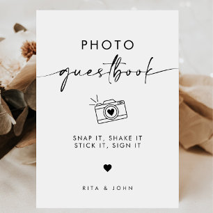 Modern Chic Wedding Photo Guestbook Sign