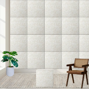 Modern Chic White and Gold Glitter Speckled Tile