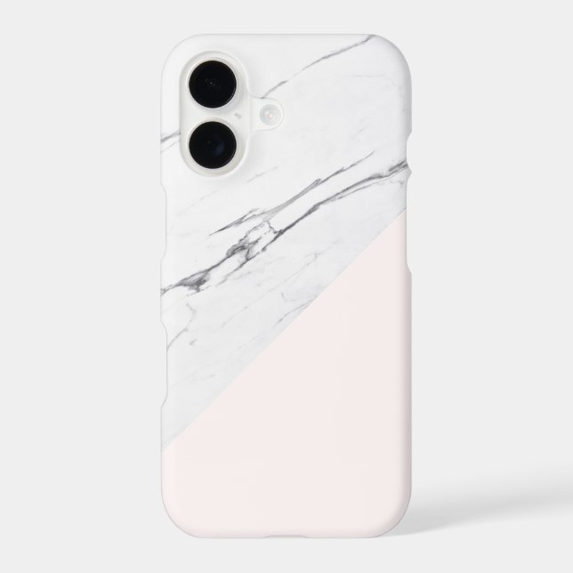 Modern chic white marble with pink accent color (Back)