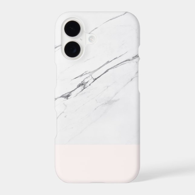 Modern chic white marble with pink accent color (Back)