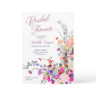Modern chic wild flowers script bridal shower