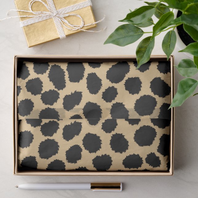Modern Chic Wildlife Cheetah Animal Print Pattern Tissue Paper (Gift)