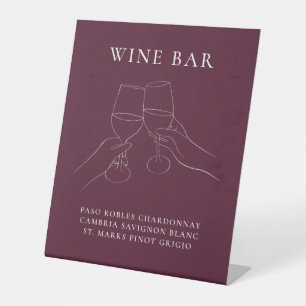 Modern Chic Wine Bar Pedestal Sign