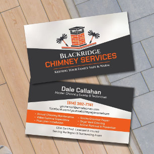Modern Chimney Sweep & Fireplace Services Business Card