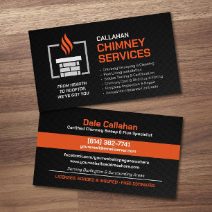 Modern Chimney Sweep & Flue Specialist Business Card