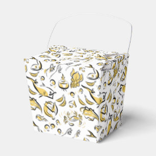 Modern Chinese Cuisine Ink Drawing Take-out Box