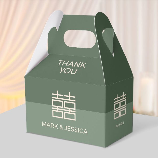 Modern Chinese Wedding Thank You Favour Box (Creator Uploaded)