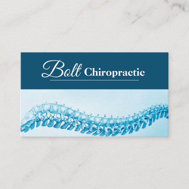 Modern Chiropractic Chiropractor Business Card (Front)