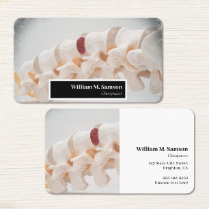 Modern chiropractor Spine close up  Business Card