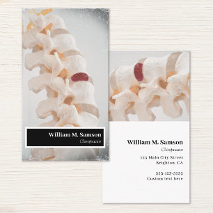 Modern chiropractor Spine close up  Business Card