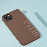 Modern choco brown initial minimal contemporary Case-Mate iPhone 14 case<br><div class="desc">* A gift for you and your friends who love custom style.
Modern choco brown initial minimal contemporary Case-Mate iPhone case</div>