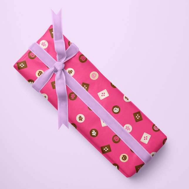 Modern Chocolate Bonbons- Wrapping Paper Trio  (Modern chocolate bonbons wrapping paper- for Valentine's Day, birthdays, anniversaries, and more.)