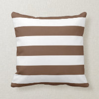 Modern Chocolate Brown and White Stripes