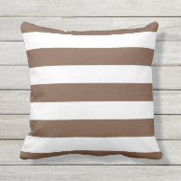 Modern Chocolate Brown and White Stripes