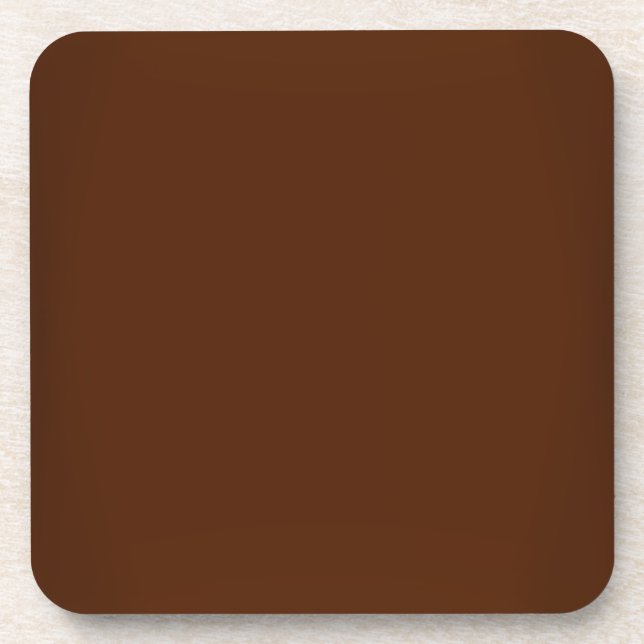 Modern Chocolate Brown Customisable Coaster (Front)