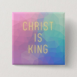 Modern Christ Is King Stickers 15 Cm Square Badge