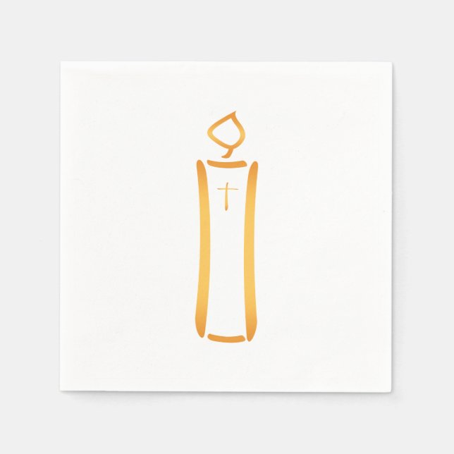 Modern Christian Candle Napkin (Front)