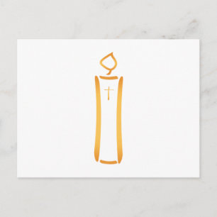 Modern Christian Candle Postcard