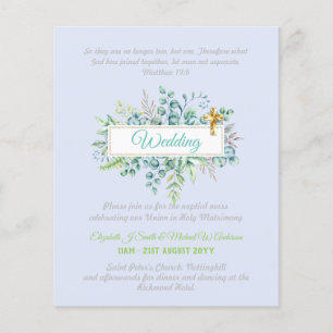 Modern Christian Catholic Wedding Invitation 