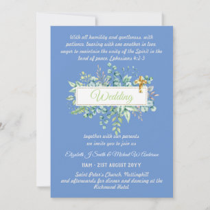 Modern Christian Catholic Wedding Invitation 