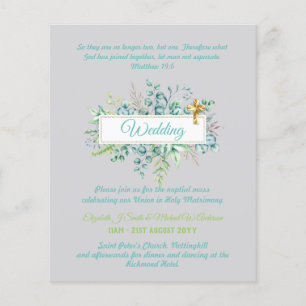 Modern Christian Catholic Wedding Invitation 