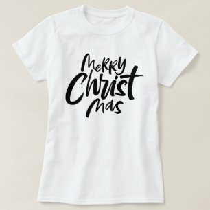 Modern Christian Christmas Lettering Religious T-Shirt