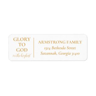 Modern Christian Christmas Return Address