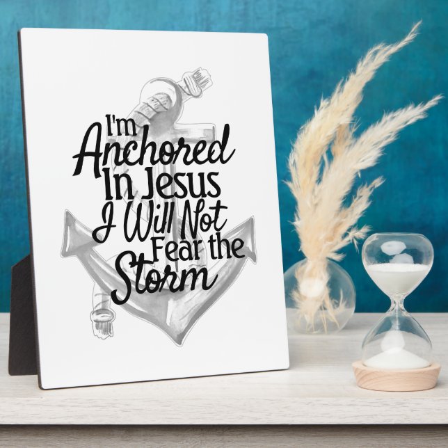 Modern Christian Coastal Anchor Artwork Plaque (Side)