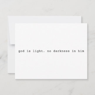 Modern Christian "God is Light" Invitation