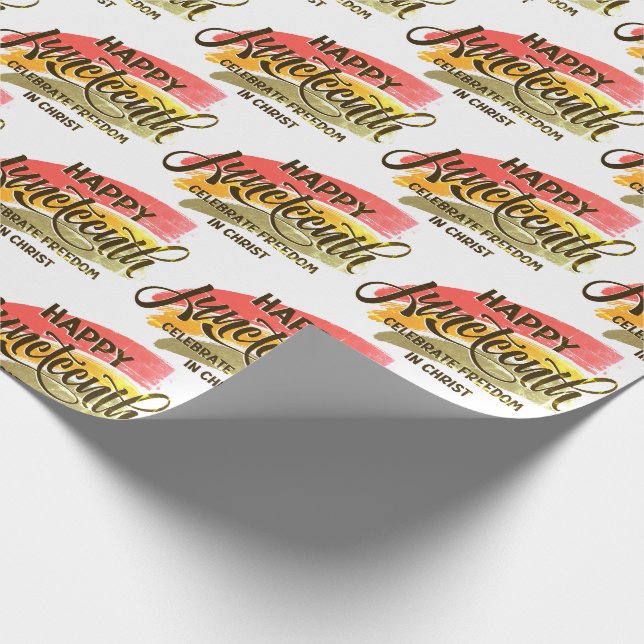 Modern Christian JUNETEENTH Wrapping Paper (Corner)