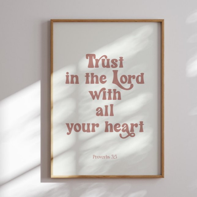 Modern Christian kids trust in the lord poster (Creator Uploaded)