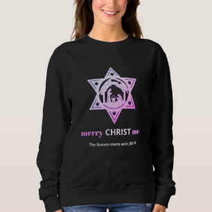 Modern Christian Nativity CHRISTmas Sweatshirt