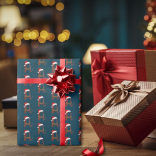 Modern Christmas Alphabet A Custom Wrapping Paper