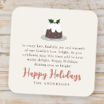 Modern Christmas Baked Treat Family Gift Label<br><div class="desc">Design is composed of a simple design with a modern serif typography with a christmas cake. Add a custom message and family name. Use this sticker to label gifts (specifically something you baked) for your neighbours, friends. In every bite, find the joy and warmth of our family’s love, bright. As...</div>