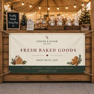 Modern Christmas Bakery Market Banner