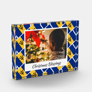 Modern Christmas BARBADOS Customised Keepsake Photo Block